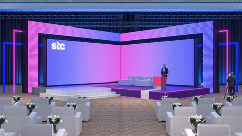 "STC Alicloud" Stand Design Event :: Behance Led Set Design, Stage Design Corporate Events, Event Exhibition Design, Led Stage Design Events, Event Stand Design, Conference Set Design, Stage Design Conference, Conference Booth Ideas, Corporate Event Stage Design Ideas