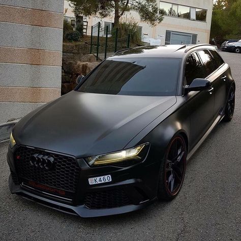 Matte Black Audi RS6 Avant Audi Rs6 Black, Audi A4 Black, Audi Wagon, Rs6 Audi, Luxury Cars Audi, Black Audi, Audi A6 Avant, Audi A4 Avant, Audi S6