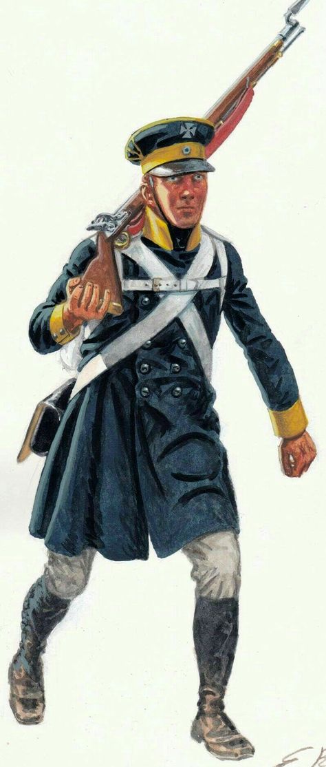 Prussian Uniform, Napoleonic Wars Uniforms, Soldier Pose, Richard Sharpe, Silver Bayonet, American Uniform, Historical Drawings, History Humour, Century Uniforms