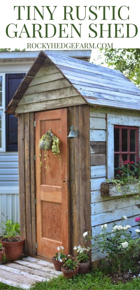 Garden Shed Diy, Diy Sheds, Small Garden Shed, Garden Shed Ideas, Diy Storage Shed, Wood Shed Plans, Shed Designs, Build Your Own Shed, Potting Benches