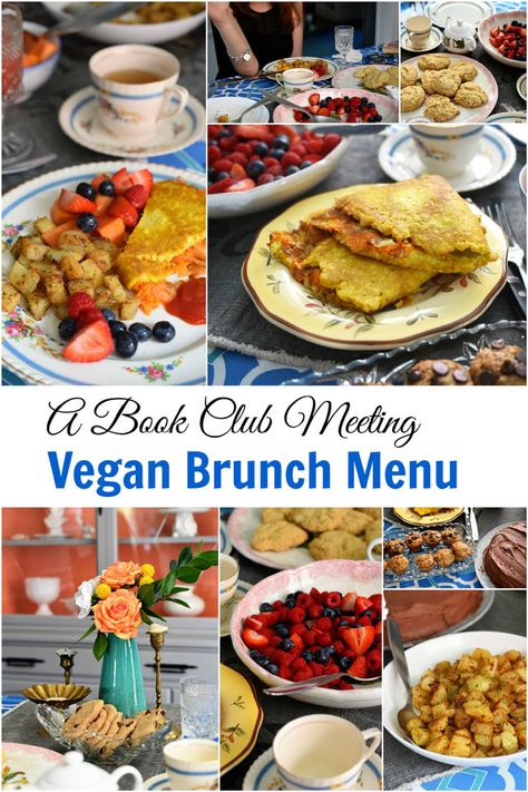 A simple, delicious dairy-free, vegan brunch menu, perfect for a book club meeting with friends Book Club Brunch Ideas, Vegan Brunch Party, Breakfast Menu Ideas, Brunch Menu Ideas, Healthy Breakfast Menu, Best Vegan Breakfast, Vegan Brunch Recipes, Brunch Vibes, Vegetarian Brunch