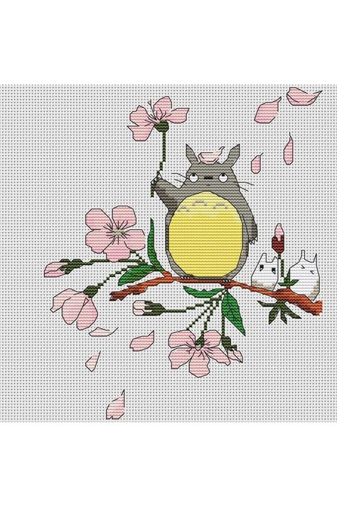 cross stitch pattern totoro Anime Cross Stitch Patterns, Cross Stitch Anime, Totoro Pattern, Anime Cross Stitch, Stitch Anime, Anime Pattern, Cross Stitch Freebies, Cross Stitch Patterns Free, Counted Cross Stitch