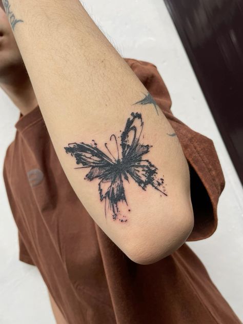 Butterfly Tatoos Men, Men Tattoo Butterfly, Mechanical Butterfly Tattoo, Butterfly Man Tattoo, Butterfly Tattoos Men, Evil Butterfly Tattoo, Butterfly Patchwork Tattoo, Butterfly Tattoo Designs Men, Male Butterfly Tattoo