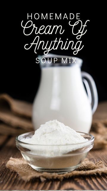 Megan Moos| Wellness tips for rural moms on Instagram: "Cream of “Anything” soup base Ingredients: 2 cups dry milk powder ¾ cup arrowroot or cornstarch 1 teaspoon onion powder ½ teaspoon garlic powder ½ teaspoon dried basil ½ teaspoon dried parsley ¼ teaspoon black pepper Directions: Mix all the ingredients together and store in an airtight container. To make into 1 can of condensed cream of soup: Combine 1/3 cup dry mix with 1 ¼ cups water, milk or broth of choice in a small saucepan. Whisk until smooth. Bring to a boil and stir for 2 minutes until thick. Cream of Mushroom Soup: use water; add ¼ cup diced, cooked mushrooms to the thickened soup. Cream of Chicken Soup: use 1 ¼ cups chicken broth instead of water. Cream of Celery Soup: use water, add ¼ cup diced, cooked celery to t Cream Of Chicken Soup Mix Recipe, Cream Of Soup Mix Recipe, Cream Of Anything Soup, Cream Of Soup, Cream Of Anything, Cooked Mushrooms, Cream Based Soups, Amish Living, Soup Base