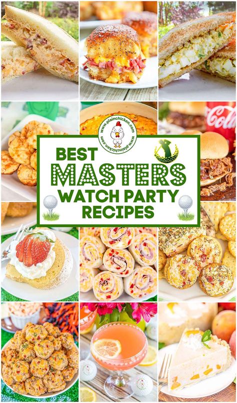 15 Recipes for Watching The Masters Tournament - if you can't make it to Augusta, you can still eat like you are there! The famous Egg Salad and Pimento Cheese recipes. The Augusta National Sour Cream Pound Cake recipe straight from the club. Lots of great recipes that are perfect for all your spring and summer parties!