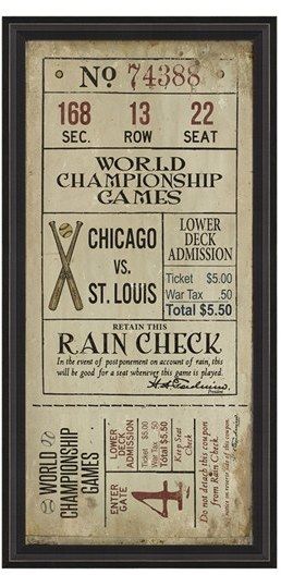 Baseball Tickets, Vintage Tickets, Concert Ticket Template, Baseball Legends, Baseball Ticket, Baseball Bag, Vintage Ticket, St Louis Cardinals Baseball, Name Card Design