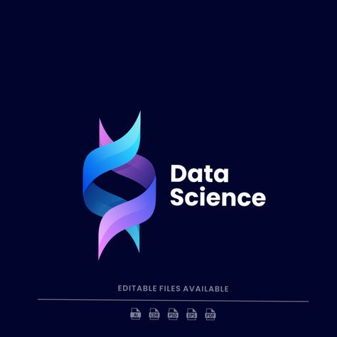 Data Science Gradient Logo Logo Template Data Science Logo, Logo Gradient, Logo Design Diy, Gradient Logo, Data Analyst, Company Logo Design, Data Scientist, Picture Logo, Design Diy