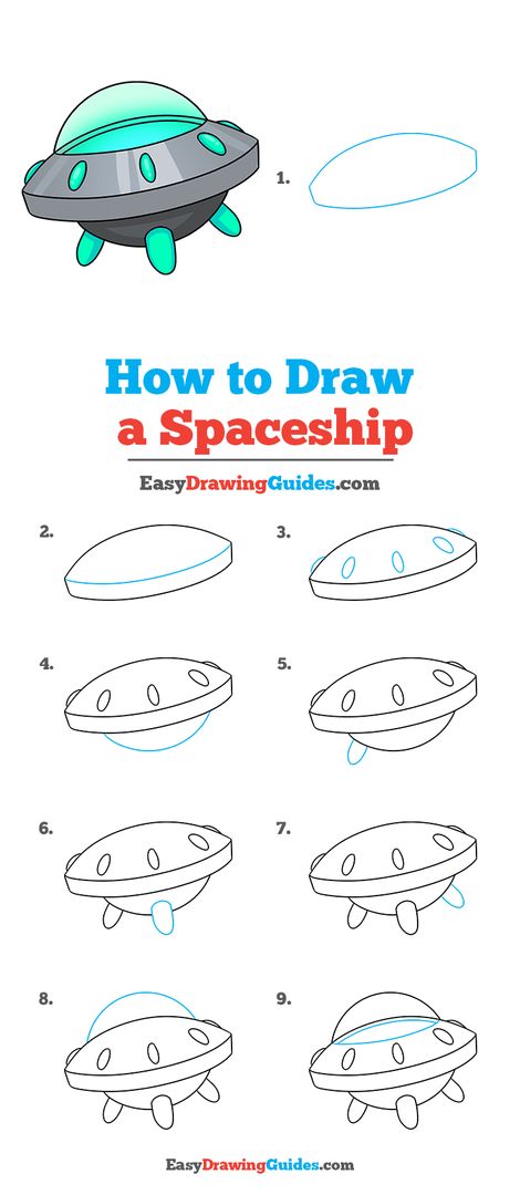 Spaceship Drawing Lesson. Free Online Drawing Tutorial for Kids. Get the Free Printable Step by Step Drawing Instructions on https://easydrawingguides.com/how-to-draw-a-spaceship/ . #Spaceship #LearnToDraw #ArtProject Alien Spaceship Drawing, Trippy Doodle Art Simple, Planet Activities, Spaceship Drawing, Cartoon Spaceship, Draw Doodles, Space Doodles, Project Blue Book, Planet Drawing