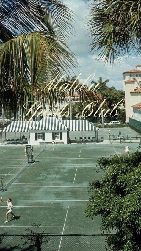 Old Money Logo, Tropical Backdrop, Country Club Aesthetic, Tennis Aesthetic, Clubbing Aesthetic, Vintage Tennis, Sports Club, Tennis Clubs, Money Aesthetic