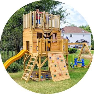 Playground Plans, Wooden Play Structures, Diy Playhouse Plans, Playset Plans, Backyard Playset, Wooden Playground, Playhouse Plans, Indoor Playhouse, Diy Playhouse