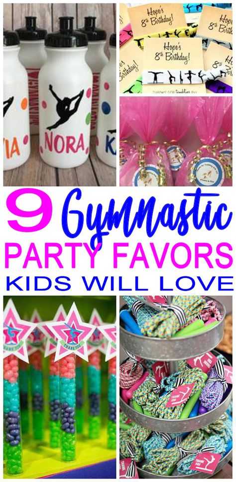 COOL Gymnastic party favors! Amazing party favor ideas for a Gymnastic  theme party (birthday, end or season parties, sports party, classroom party). DIY ideas, party favor bags, candy, treat / goodie bags and much more. Check out the best Gymnastic party favors. Gymnastics Gift Ideas Goodie Bags, Gymnastics Birthday Party Food, Gymnastics Theme Birthday, Gymnastics Birthday Party Favors, Gymnastics Theme Birthday Party, Gymnastics Party Invitations, Gymnastics Party Favors, Gymnastic Party, Gymnastics Ideas