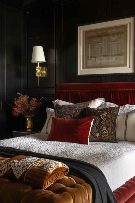 34 Bedroom Layouts Explore a Majestic Minimalism (Concept Interiors) Victorian Hotel Room, Dark Eclectic Bedroom, Art Deco Hotel Room, Vintage Hotel Room, Parisian Chic Bedroom, Bedroom Japandi, Bedrooms For Couples, Parisian Bedroom, Nanny Mcphee