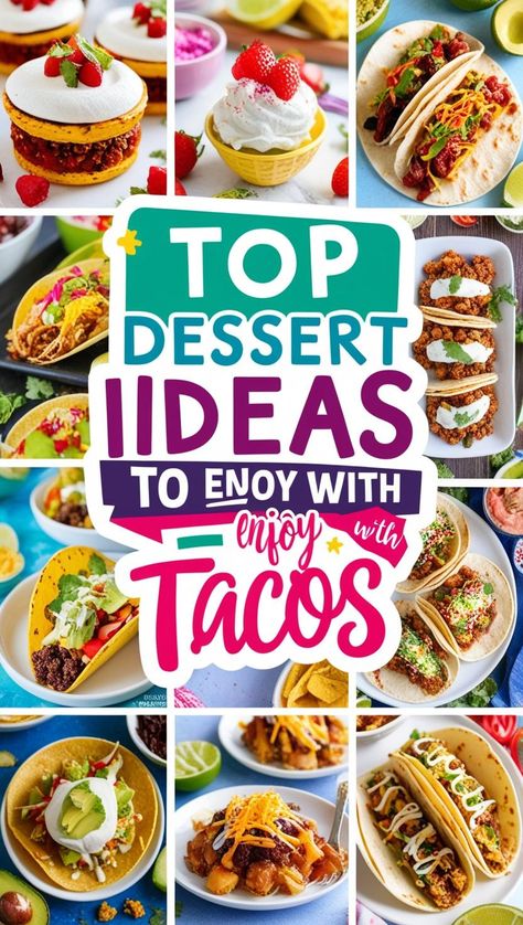 Make taco night unforgettable with these top dessert ideas! From creamy tres leches to fruity paletas and classic churros, these sweets are the ideal follow-up to any taco meal. Bring a touch of Mexican-inspired flavors to your dessert table and enjoy a complete dining experience. Perfect for family dinners or festive gatherings! 🌮🍓 #TopDesserts #TacoNight #MexicanDesserts #PartySweets #ChurroLovers #TresLechesCake #TacoPairings #DeliciousDesserts #SweetTreats #FoodInspo Mexican Themed Birthday Cake, Taco Bell Jalapeno Sauce, Churro Milkshake, Desserts To Go, Traditional Mexican Desserts, Taco Meal, Dessert Taco, Spicy Chocolate, Jalapeno Sauce