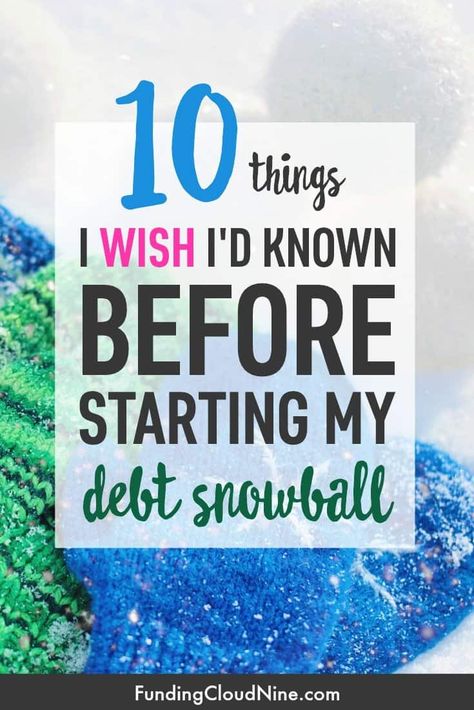 Thinking about paying off debt with the Debt Snowball Method? Check out this list of 10 things I wish I'd known before starting my debt snowball. Debt Snowball Worksheet, Dave Ramsey Debt, Debt Payoff Printables, Paying Off Debt, Debt Reduction, Debt Freedom, Paying Off Credit Cards, Debt Repayment, Debt Snowball