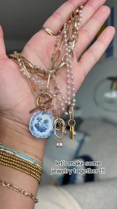 TikTok · Madi McClatchey Hobby Lobby Necklace Diy, Hobby Lobby Jewelry Diy, Diy Necklace Tutorial, Hobby Lobby Jewelry, Diy Necklace Holder, Diy Necklaces Tutorial, Diy Jewelry Necklace, Necklace Tutorial, Diy Charm Bracelet