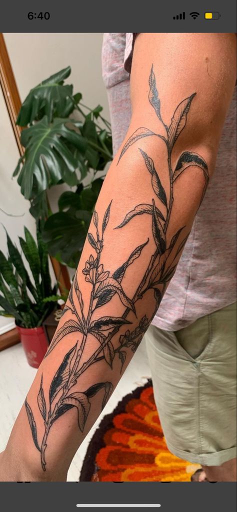 Floral Tattoo Men Forearm, Symbols Of Life Tattoo, Male Nature Tattoo, Plant Tattoo Sleeve Men, Nature Arm Tattoo For Men, Leafy Forearm Tattoo, Men’s Floral Tattoos, Arm Flower Tattoo Men, Flower Forearm Tattoo Men