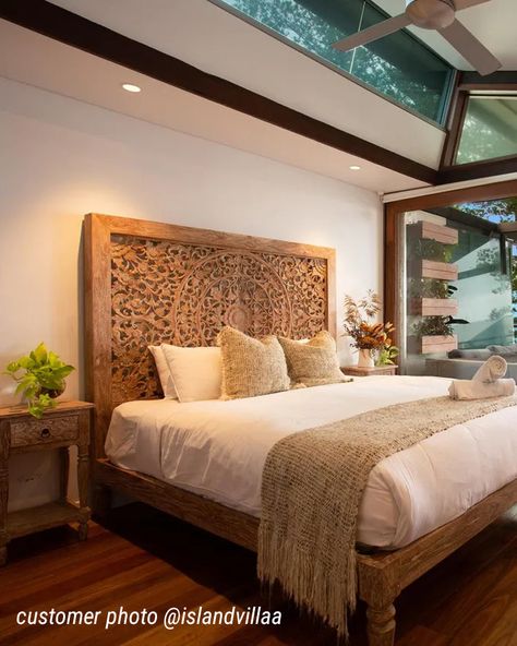 Teak Day Bed, Bali Bedroom Interior, Bedroom Bali Style, Bali Cabin, Bali Bedroom Inspiration, Bali Style Bedroom, Balinese Bedroom, Bali Inspired Home, Balinese Furniture