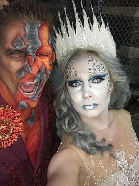 Red Queen Makeup, Faun Costume, Ice Makeup, Ice Queen Costume, Ice Queen Makeup, Princess Photo Shoot, Classic Halloween Costumes, Horror Party, Celebrity Halloween Costumes