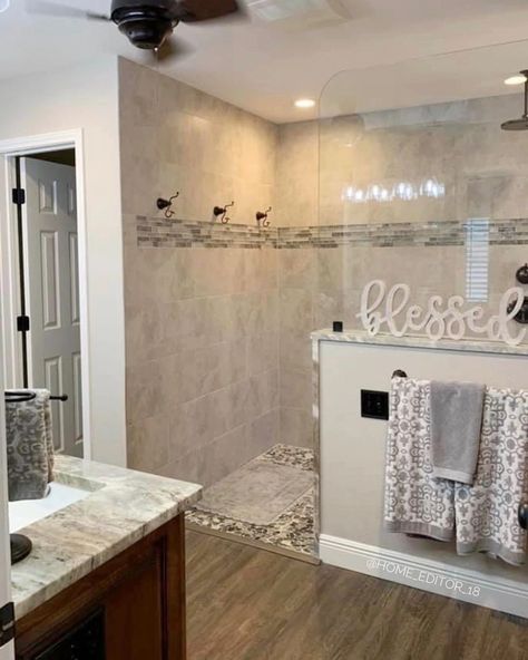 Walk In Shower Ideas, Tile Walk In Shower, Bathroom Remodel Pictures, Master Shower, Master Bath Remodel, Bathroom Remodel Designs, Bathroom Remodel Shower, Style Bathroom, Apartment Bathroom