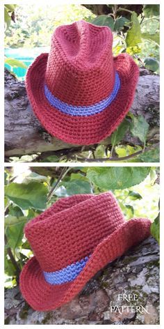 Crochet Cowboy Hat, Crochet Country, Baby Cowboy Hat, Crochet Cowboy Hats, Cowboy Hat Pattern, Hats For Winter, Crochet Baby Cap, Crochet Caps, Crochet Sun