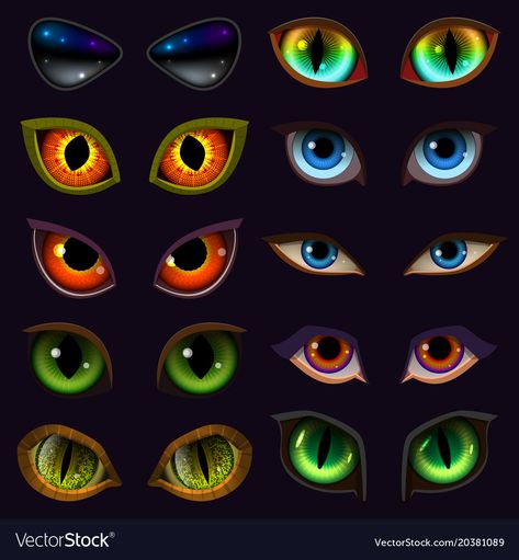 Halloween Eyes Scary Art, Monster Eyes Drawing, Scary Eyes Drawing, Eyes In Anime, Eyelashes Illustration, Beast Eyes, Halloween Typography Design, Animals Scary, Animated Eyes