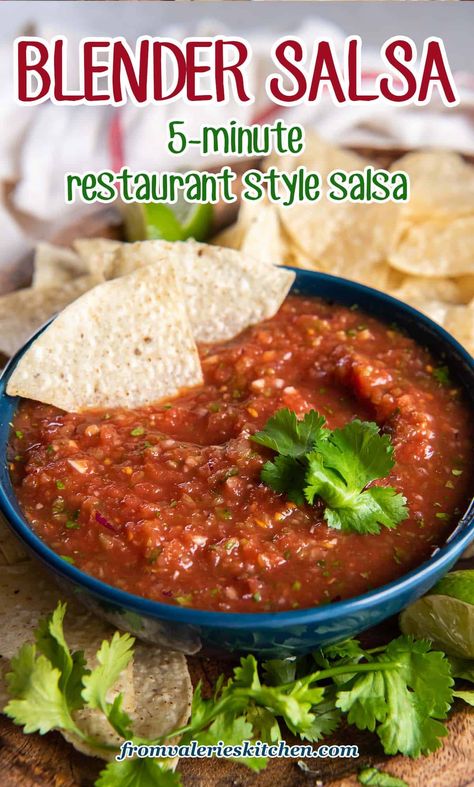 Blender Salsa Recipe, Easy Blender Salsa, Restaurant Salsa, Blender Salsa, Restaurant Style Salsa, Salsa Guacamole, Spicy Salsa, Mexican Foods, Homemade Salsa