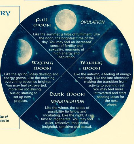 Interesting idea on Menstrual Cycle & Moon Phases Moon Phases Menstruation, Menstrual Cycle Spiritual, Menstrual Cycle Rituals, Moon Menstrual Cycle Chart, Moon Time Menstrual Cycle, Moon Phase And Menstrual Cycle, Moon Cycle And Menstrual Cycle, Menstrual Cycle Moon Phases, Moon Cycle Menstruation