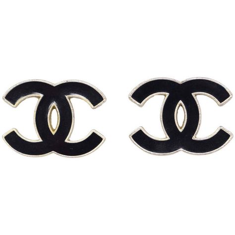 Pre-owned CHANEL Black & Silvertone CC Clip On Earrings (€355) ❤ liked on Polyvore featuring jewelry, earrings, accessories, clip-on earrings, black earrings, black clip on earrings, silver tone earrings, hammered jewelry и pre owned jewelry Luxury Black Drop Earrings, Luxury Designer Black Enamel Earrings, Silver Chanel Earrings, Chanel Logo Earrings, Black Chanel Earrings, Black And White Chanel Jewelry, Kohls Jewelry, Hammered Jewelry, Chanel Logo