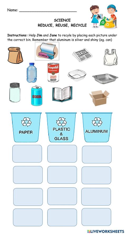 Recycle Worksheets Preschool, Reduce Reuse Recycle Worksheet, Recycle Worksheet, Reduce Reuse Recycle Activities, Recycle Preschool, Mouth Sore, Recycling Lessons, Recycling Activities, Letter Blends