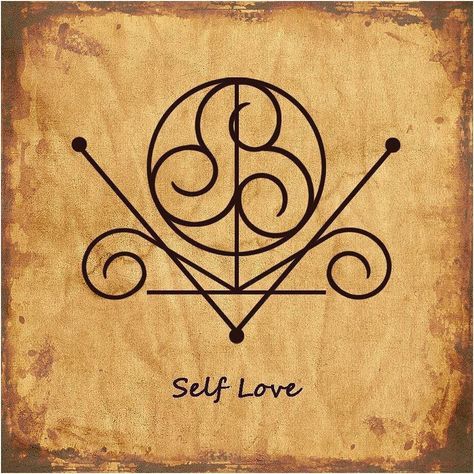 Symbol For Self Love, Spiritual Tattoo Designs, Painting Denim, Love Symbol Tattoos, Small Wave Tattoo, Sigil Tattoo, Magick Symbols, Wiccan Symbols, Arte Do Kawaii