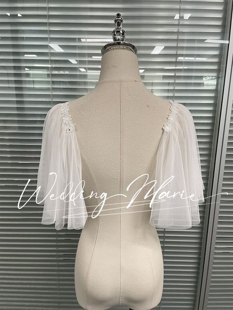 Detachable Tulle Sleeves, Fairy Sleeves, Shoulder Accessories, Bridal Sleeves, Sleeves Wedding Dress, White Sleeves, Dress Sleeves, Detachable Sleeves, Tulle Sleeves