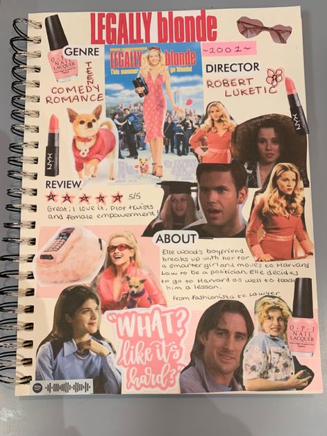 Y2k Journal Aesthetic, Movie Scrapbook Ideas, Movie Journal Aesthetic, Film Journal Aesthetic, Film Journal Ideas, Movie Journal Ideas, Y2k Journal, Movie Scrapbook, Notebook Collage