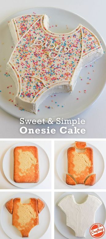 Onesie Cake, Baby Shower Simple, Simple Gender Reveal, Baby Shower Snacks, Easy Sweets, Diy Baby Shower Decorations, Trendy Baby Shower Ideas, Baby Shower Desserts, Simple Baby Shower