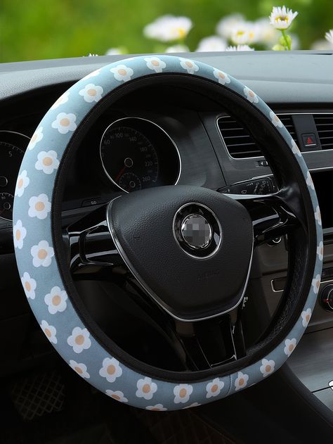 Pink Steering Wheel Cover, Blue Car Accessories, Car Wheel Cover, Cover Flower, Girly Car Accessories, Girly Car, Cute Car Accessories, Car Steering Wheel Cover, Blue Car