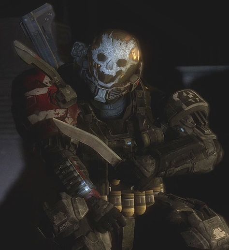 We never actually see Emile aka Noble 4s' face but he has a pretty sick helmet. Halo Reach, Halo