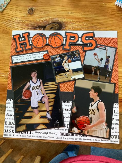 Basketball Team Pictures, Center Basketball, School Memories Scrapbook, Senior Night Posters, Scrapbooking Sports, Senior Football, Scrapbook Pictures, Team Pictures, School Memories