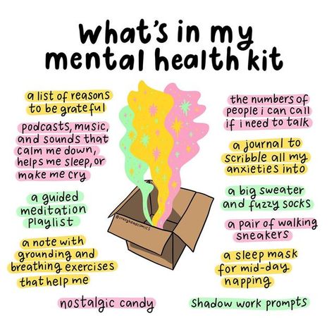 Health Kit, Take Care Of Myself, Mental Health Activities, Mental Health Facts, My Mental Health, Therapy Worksheets, Mental And Emotional Health, Self Care Activities, Self Compassion