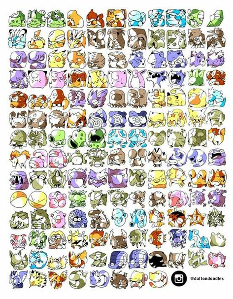 Original 151 by DaltonDoodles on Instagram Pokemon 2000, Original 151, 151 Pokemon, Pokemon Fusion Art, Pokemon Poster, Pokemon Fanart, Pokemon Tattoo, Original Pokemon, All Pokemon