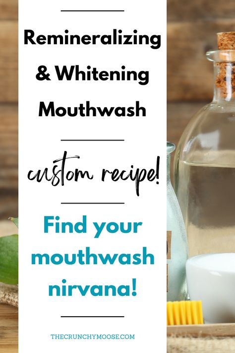 The benefits of homemade mouthwash go beyond just clean breath and a refreshed feeling. When you make your own mouthwash at home, you have complete control over the ingredients you put into it. This means you can choose natural, safe, and organic ingredients that remineralize and whiten your teeth. And you can fully customize your recipe to fit your oral care needs. Plus, most recipes cost pennies per use!

holistic oral care, natural dental care, homemade mouthwash for sensitive teeth Homemade Mouthwash With Essential Oils, Homemade Mouth Wash, Diy Mouthwash With Cloves, Natural Mouthwash Recipes, Diy Mouthwash Recipes, Remineralizing Mouthwash, Toothache Relief, Diy Mouthwash, Whitening Mouthwash