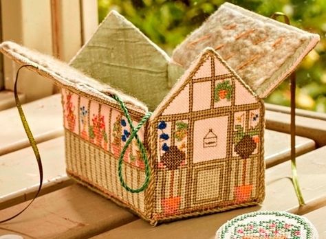 Cross Stitch Accessories, Cross Stitch Purse, Cross Stitch Bag, Cross Stitch Organization, Fence Cross Stitch, Garden Cross Stitch, Plastic Canvas Greenhouse, Jane Greenoff Cross Stitch, Garden Cross Stitch Pattern