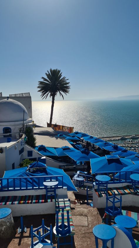 Sidi Bou Said Tunisia, Hammamet Tunisia, Said Wallpaper, Chess Tournament, Sidi Bou Said, Sea Design, Pretty Landscapes, Summer Plans, Beach Landscape