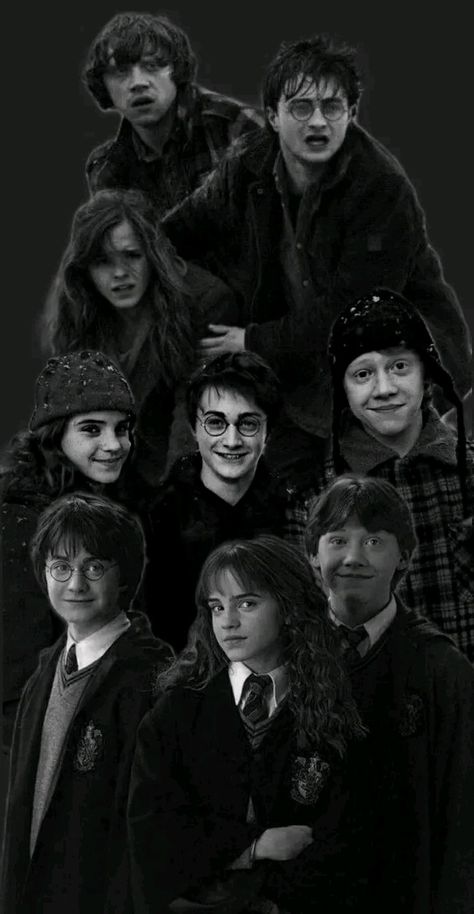 Harry Potter Trio Wallpaper, Harry Potter Golden Trio Wallpaper, Harry Potter Golden Trio Aesthetic, Harry Ron And Hermione Wallpaper, Golden Trio Wallpaper, Golden Trio Harry Potter, Harry Potter Golden Trio, Harry Pptter, Harry Potter Trio