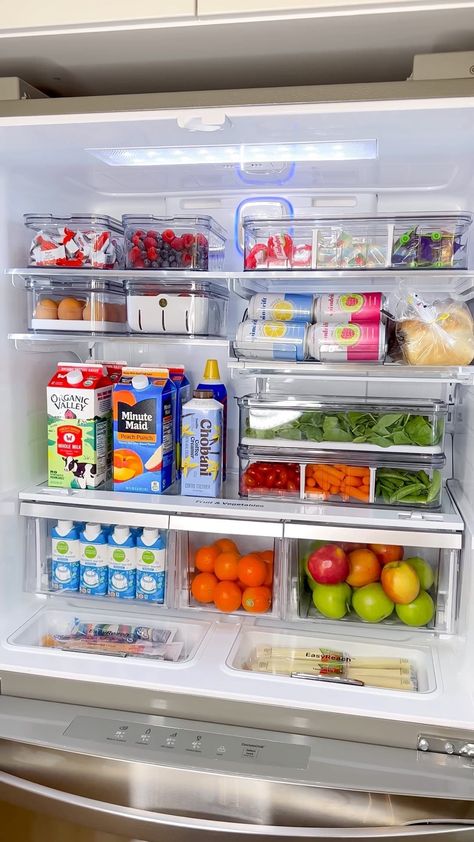 Karisa Udy | Kailye Adair | ✨COMMENT LINK✨ and we will send you a dm with the link to everything we used to organize my fridge from @idlivesimply! My fridge has never… | Instagram Amazon Fridge, Home Amazon Finds, Modern Fridge, Amazon Organization, Refrigerator Organizer, Hoosier Cabinets, Large Refrigerator, Diy Furniture Decor, Fridge Decor