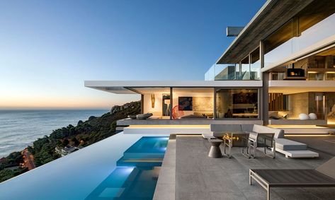 Swimming Pool Designs, Pool Designs, Luxury Villa, 인테리어 디자인, Cape Town, Modern House Design, Modern Architecture, Contemporary House, Architecture House