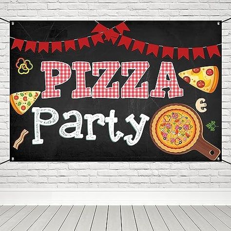 Pizzeria Party, Winter Theme Kindergarten, Pizza Party Decorations, Black Pizza, Cooking Theme, Party Decorations Kids, Kids Cooking, Large Yard, Theme Birthday Party