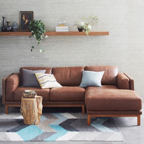 Sofa Kulit, Furnitur Ruang Keluarga, Best Leather Sofa, Sofa L, Leather Sectional Sofas, Oversized Furniture, Leather Couch, Chaise Sectional, Leather Sectional