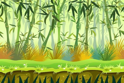 Cartoon seamless background bamboo fores... | Premium Vector #Freepik #vector #jungle-tree #bamboo-tree #bamboo-forest #jungle Press Kit Template, Premium Vector Cartoon, Truck Coloring Pages, Forest Illustration, Free Lettering, Bamboo Forest, Vector Cartoon, Ice Cream Truck, Seamless Background