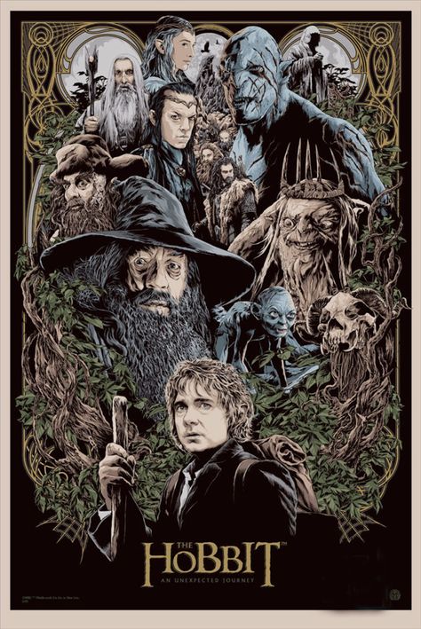 Ken-Taylor-The-Hobbit-An-Unexpected-Journey-Poster-Mondo Nicolas Delort, Hobbit Poster, Ken Taylor, Omg Posters, Mondo Posters, Hobbit An Unexpected Journey, Hobbit Art, Middle Earth Art, Desolation Of Smaug