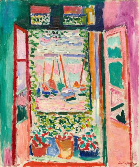 Open Window, Collioure, 1905 by Henri Matisse Homer Winslow, Matisse Paintings, Fauvism, Matisse Art, National Gallery Of Art, Window Painting, Open Window, Caravaggio, Salvador Dali