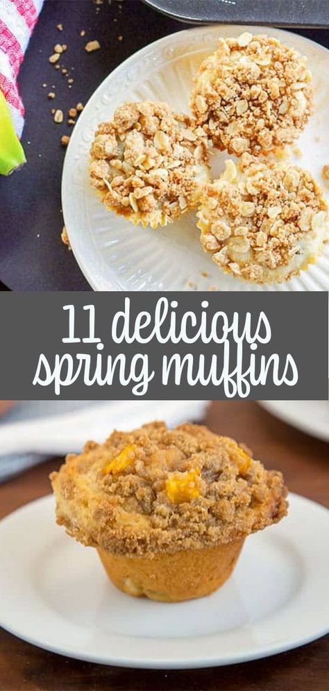 Even though it says spring muffins, don't be deterred, they range from sweet to savory, these 11 delicious muffin recipes from 11 of my favorite bloggers. #breakfast #muffins #flavors Spring Muffin Recipes, Summer Muffin Recipes, Jumbo Muffins Recipes, Muffins Flavors, Spring Muffins, Unique Muffin Recipes, Spring Breakfast Recipes, Summer Muffins, Delicious Muffin Recipes